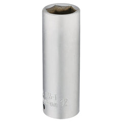 Draper Elora Deep Socket, 1/4" Sq. Dr., 12mm  58732