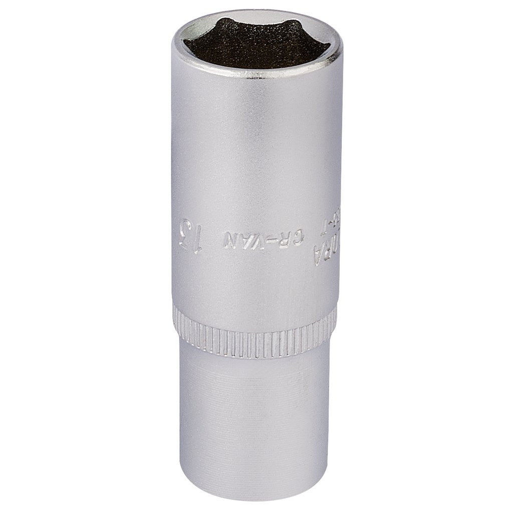 Draper Elora Deep Socket, 1/4" Sq. Dr., 13mm  58733