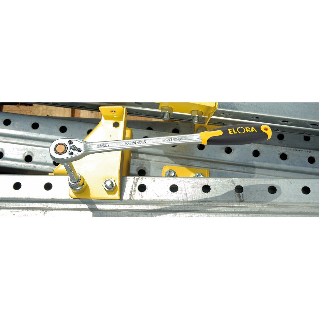 Draper Elora Quick Release Soft Grip Reversible Ratchet, 1/2" Sq. Dr., 375mm  58747