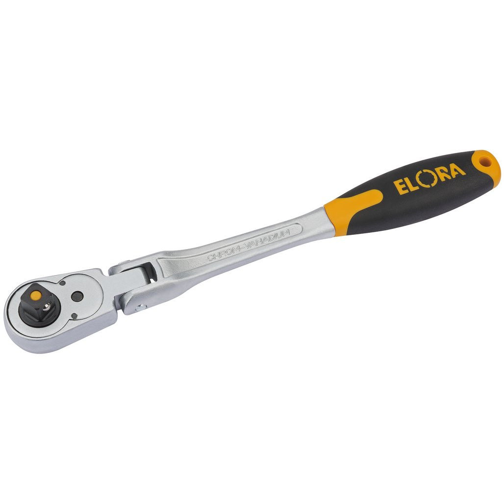 Draper Elora Quick Release Soft Grip Reversible Ratchet with Flexible Head, 1/2" Sq. Dr., 305mm  58750