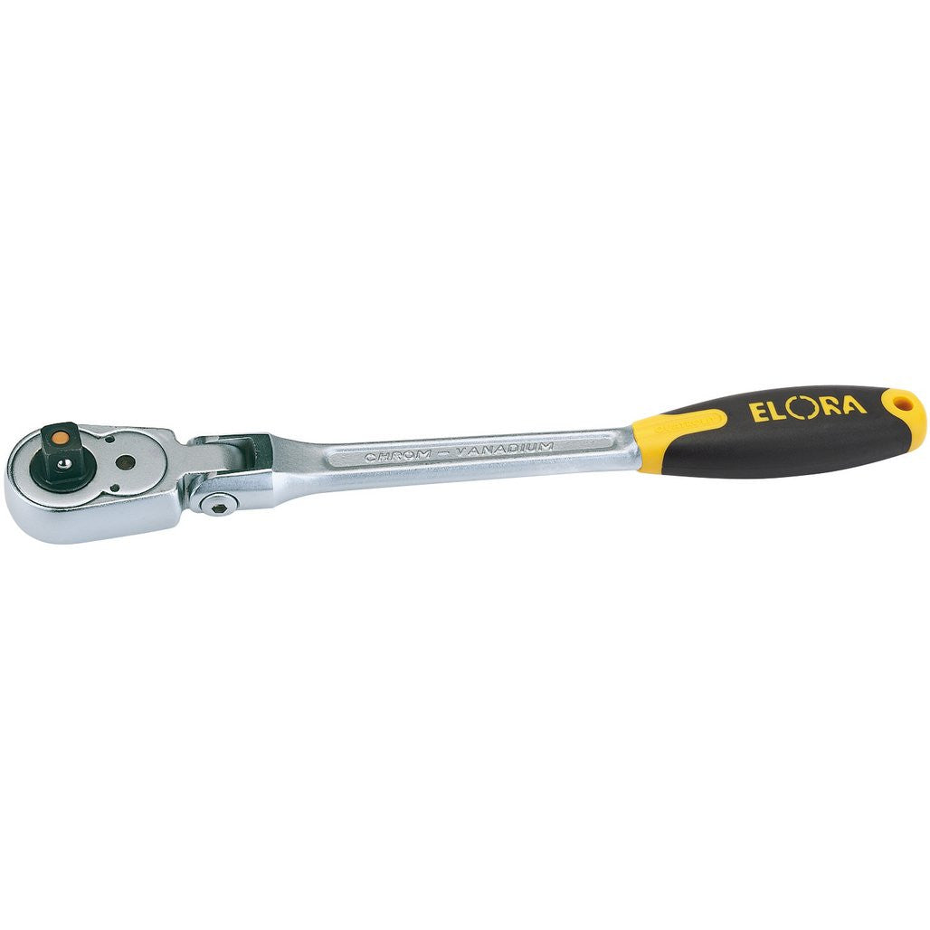 Draper Elora Quick Release Soft Grip Reversible Ratchet with Flexible Head, 1/2" Sq. Dr., 305mm  58750