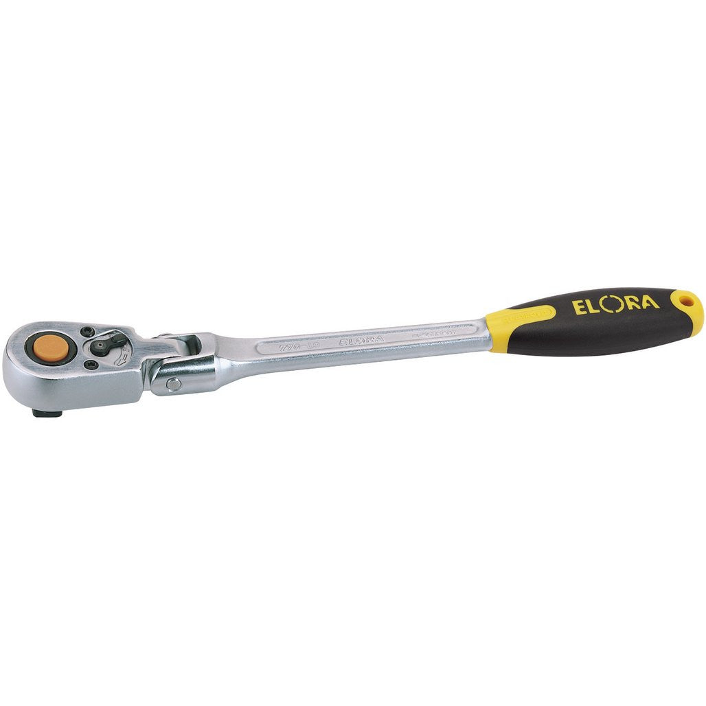 Draper Elora Quick Release Soft Grip Reversible Ratchet with Flexible Head, 1/2" Sq. Dr., 305mm  58750