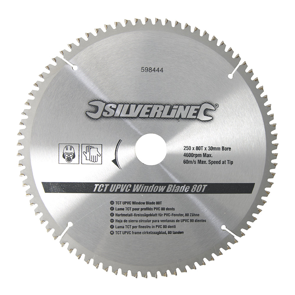 Silverline TCT UPVC Window Blade 80T 598444