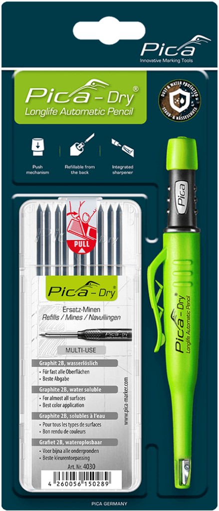 Pica Dry Bundle Pica Dry Pen with Water-Soluble Multi Use Graphite H Refills - 343