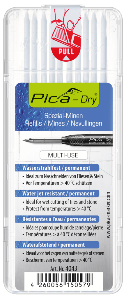 Pica Dry Refill Pack Water Jet Resistant - White - 443