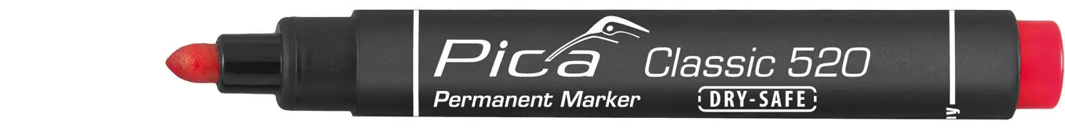 Pica Classic Permanent Marker with Round Tip - Red - 52-4