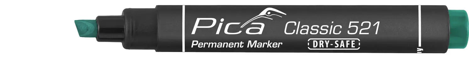 Pica Classic Permanent Marker with Chisel Tip - Green - 521-36