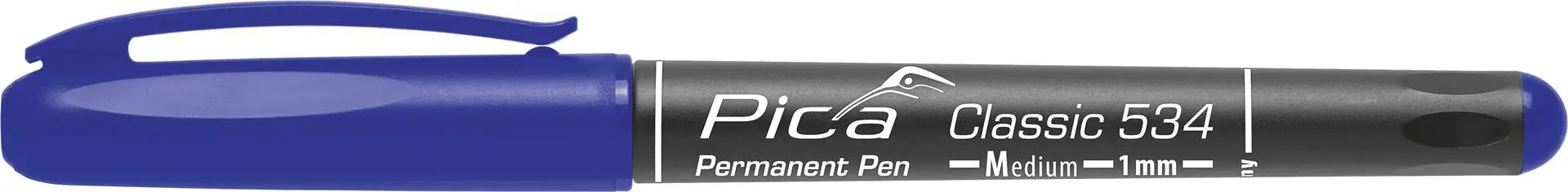 Pica Classic Permanent Pen with Medium Round Tip - Blue - 534-41