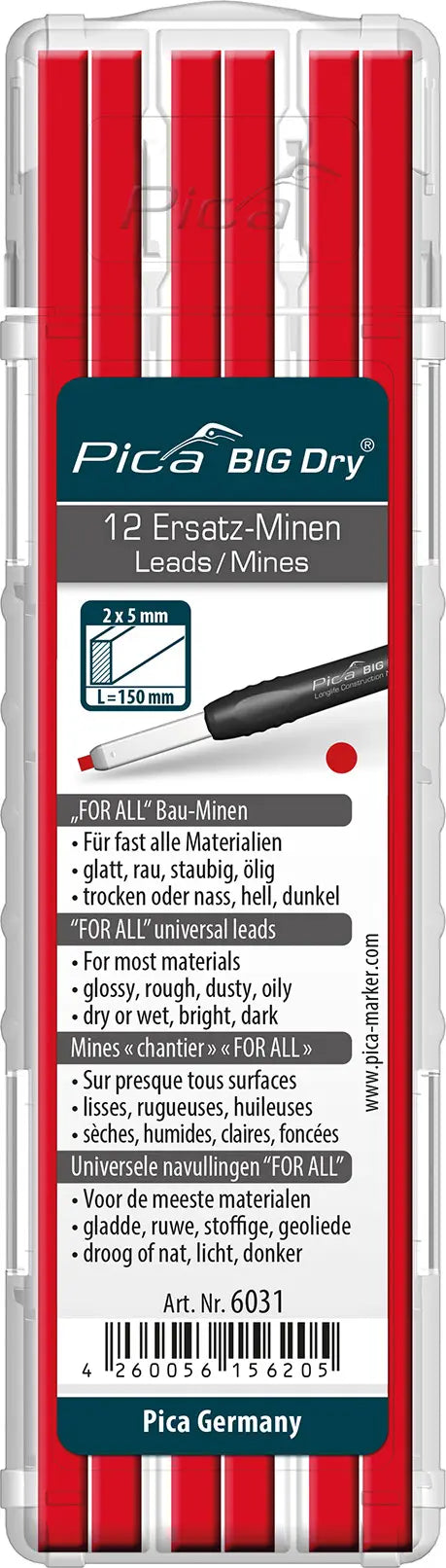 Pica Big Dry Refill Pack Water-Soluble Multi Use - Red - 631