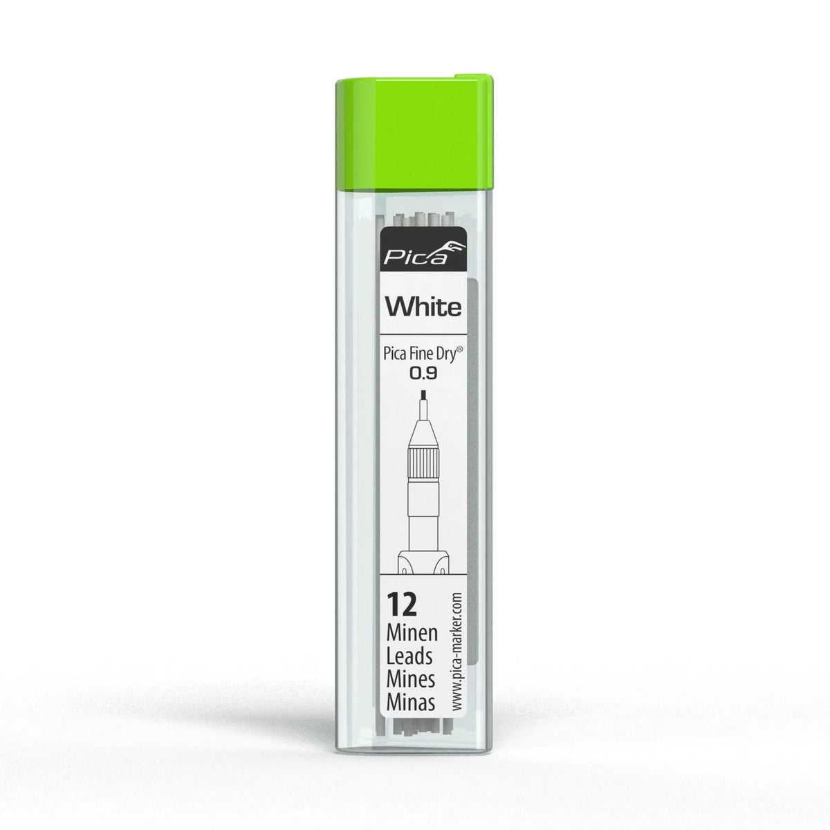 Pica Precise Fine Dry Refill Pack - White (12 leads) - 732