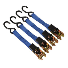 Draper Ratcheting Tie Down Straps, 5m x 25mm, 250kg (4 Piece) 60965