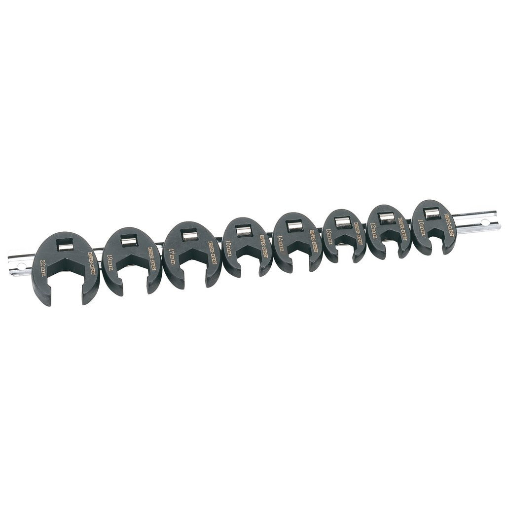 Draper Expert Metric Crow Foot Spanner Set on a Metal Rail, 3/8" Sq. Dr. (8 Piece)  61034
