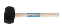 Hilka 16oz Black Rubber Mallet Wooden Shaft 61202016