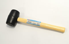 Hilka 16oz Black Rubber Mallet Wooden Shaft 61202016