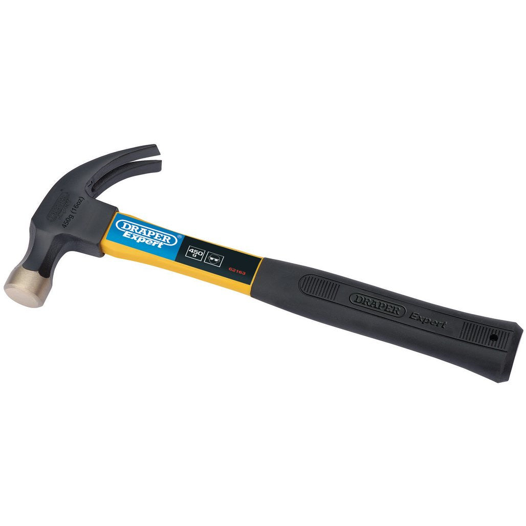 Draper Expert Claw Hammer with Fibreglass Shaft, 450g/16oz  62163