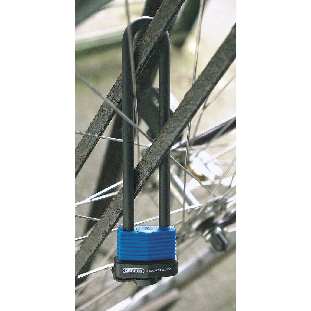 Draper U Bar Extra Long Shackle Lock with 2 Keys 62952