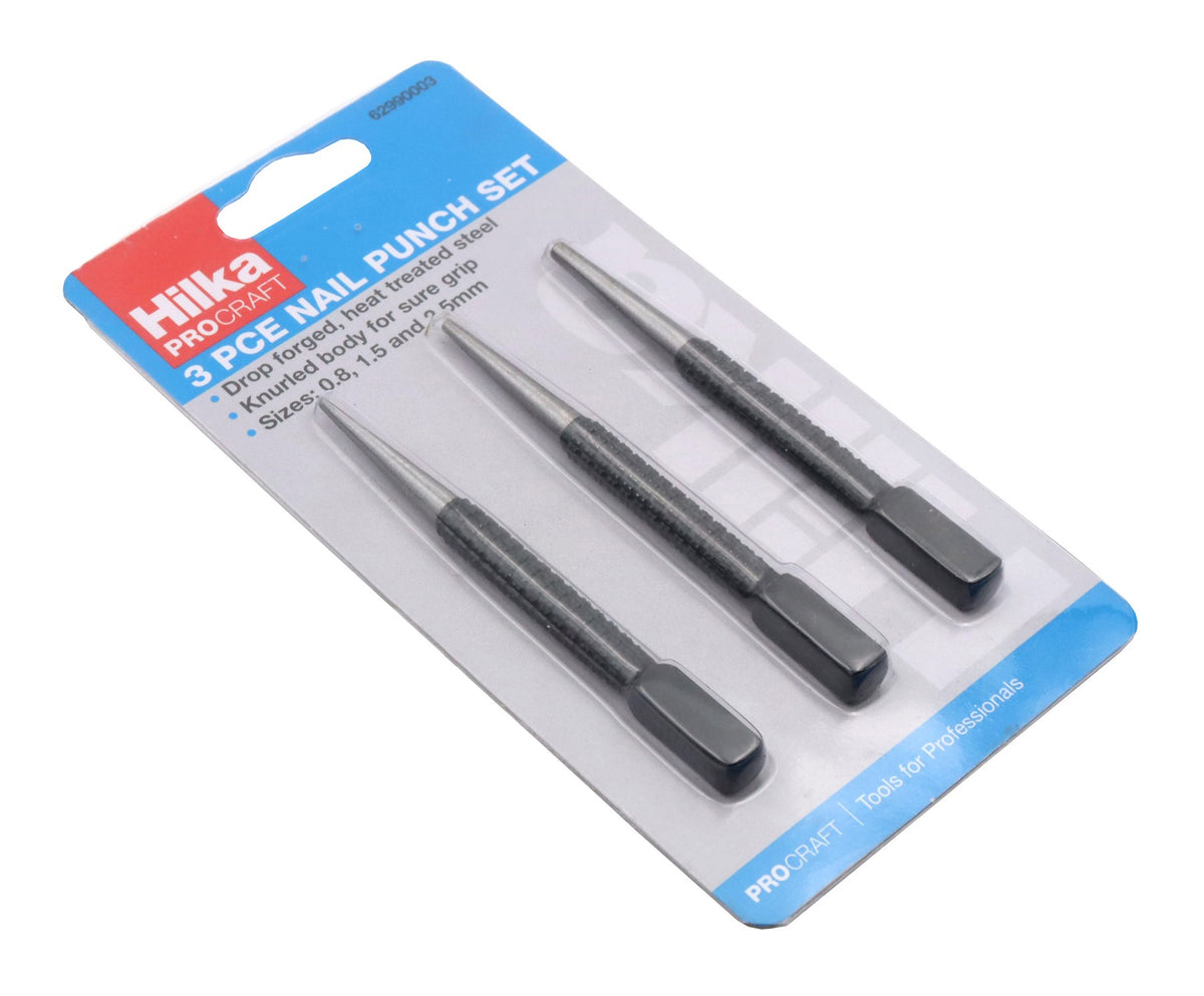 Hilka 3 pce Nail Punch Set 62990003