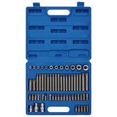 Draper Expert Mechanics Socket and Bit Set, 3/8, 1/2" Sq. Dr. (61 Piece)  63376