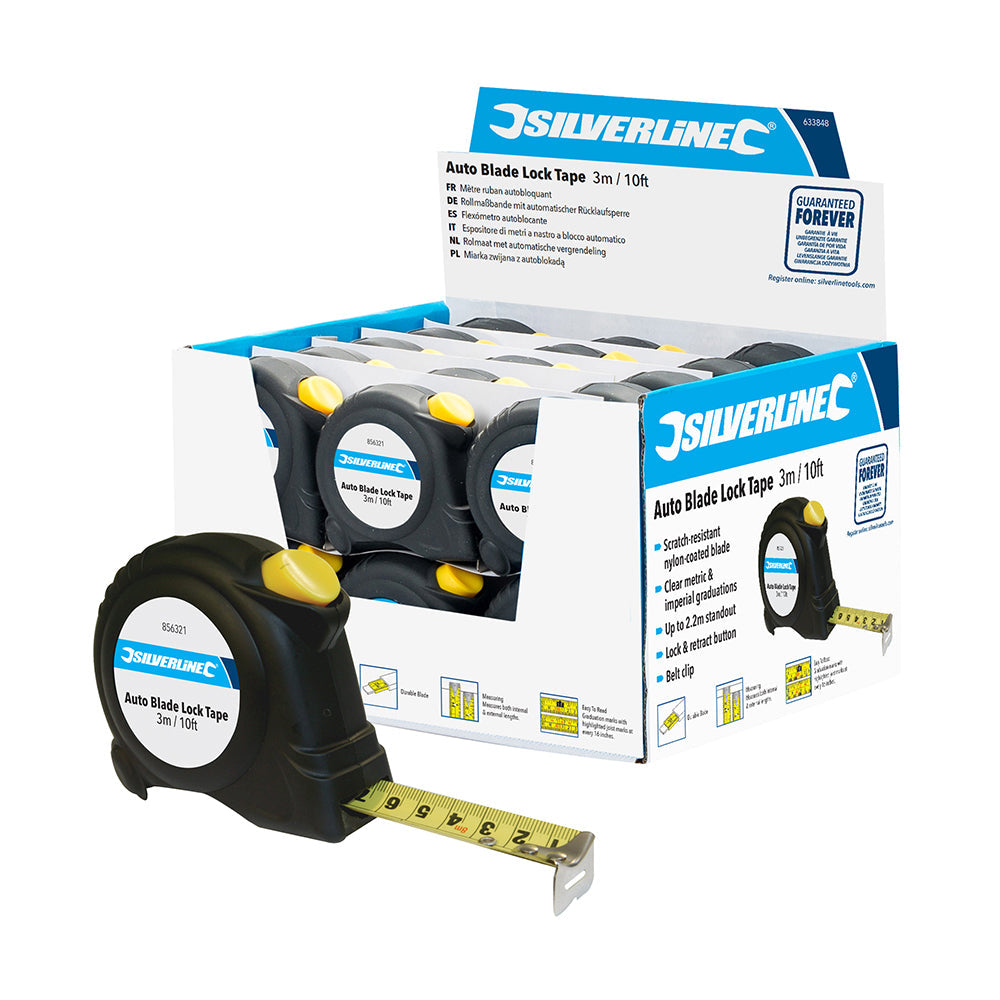 Silverline Auto Blade Lock Tape Display Box 633848
