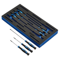 Draper Extra Long Precision Screwdriver Set in 1/4 Drawer EVA Insert Tray (8 Piece)