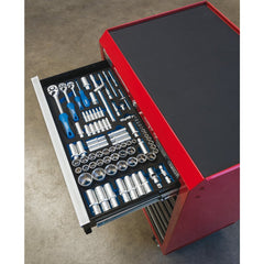 Draper Socket Set in Full Drawer EVA Insert Tray, 1/4", 3/8", and 1/2" (84 Piece)