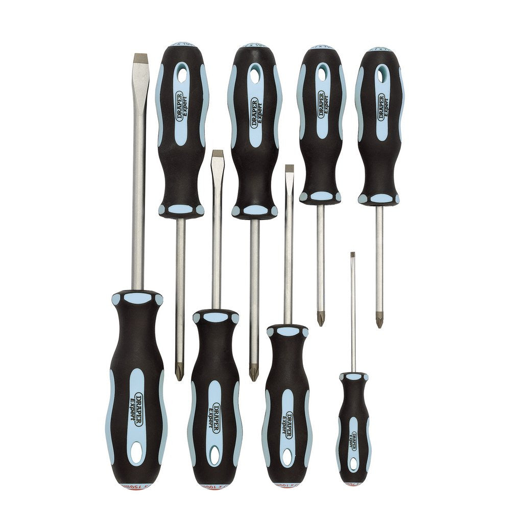 Draper Expert Heavy Duty Soft Grip Screwdriver Set (8 Piece)  63589