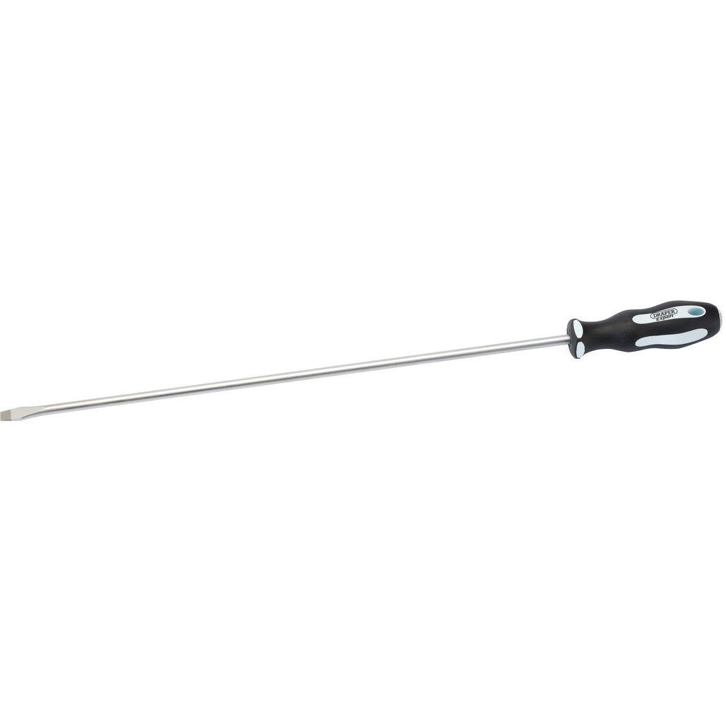 Draper Expert Plain Slot Extra Long Reach Soft Grip Screwdriver, 8 x 450mm  63592