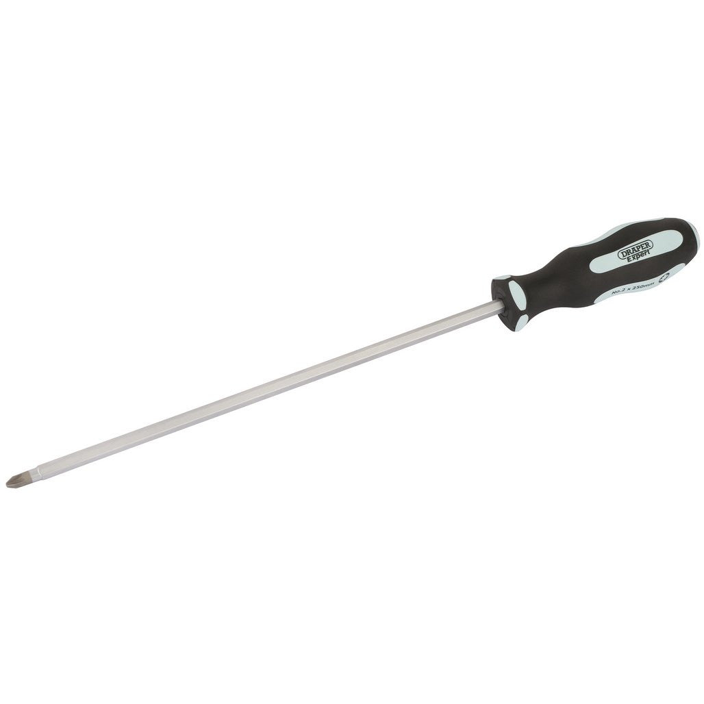 Draper Expert 'Pound Thru' PZ TYPE Soft Grip Screwdriver, No.2 x 250mm  63596