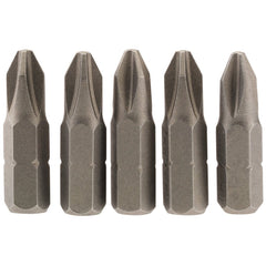 Draper Cross Slot Insert Bit, 1/4" Hex, 25mm Long, No.2 (Pack of 5)  64018