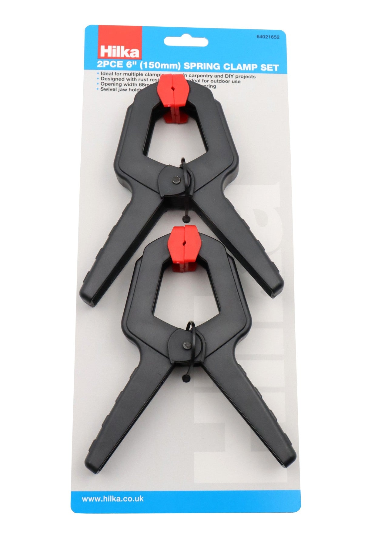 Hilka 2 pce 6" 150mm Spring Clamp Set 64021652