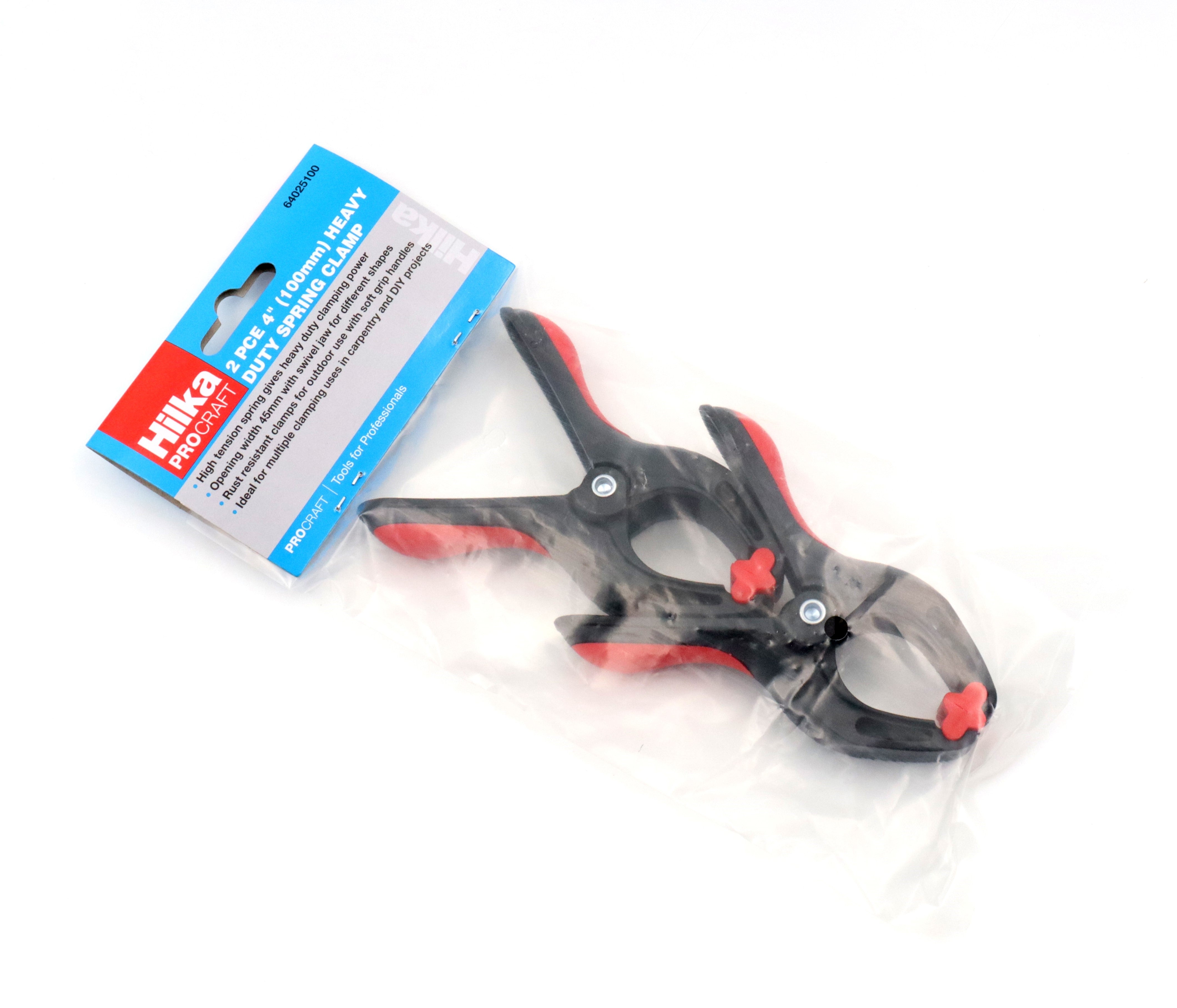 Hilka 2 pce 4" (100mm) Heavy Duty Spring Clamp 64025100