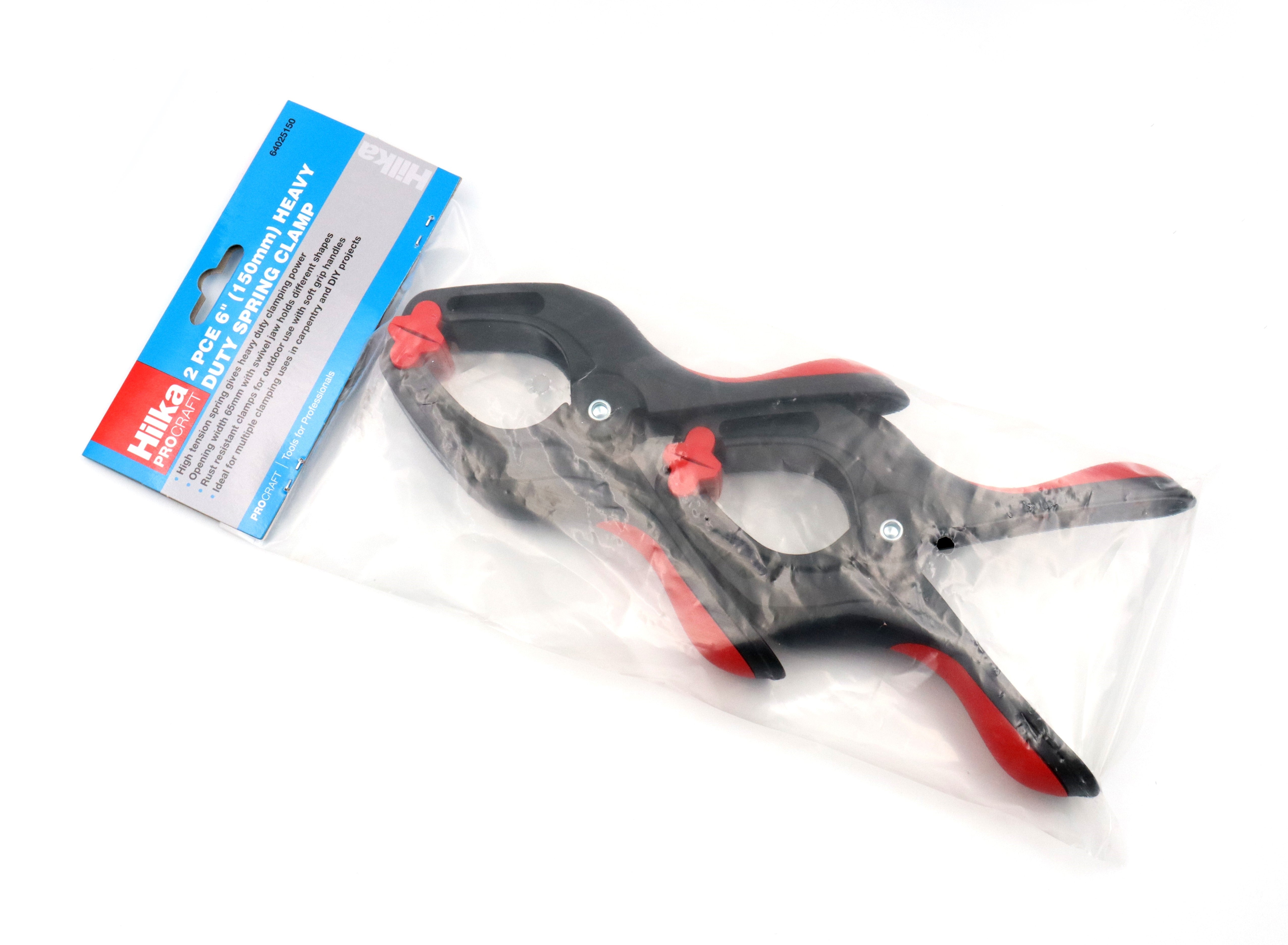 Hilka 2 pce 6" (150mm) Heavy Duty Spring Clamp 64025150