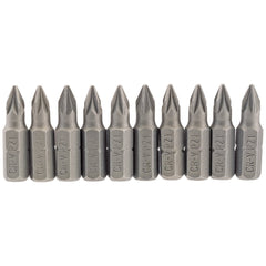 Draper PZ Type Insert Bit, 1/4" Hex, 25mm Long, No.1 (Pack of 10)  64047