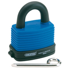 Draper Resettable 4 Number Combination Laminated Steel Padlock and Bumper, 48mm  64175