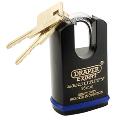 Draper Draper Expert Heavy Duty Padlock and 2 Keys with Shrouded Shackle, 46mm
