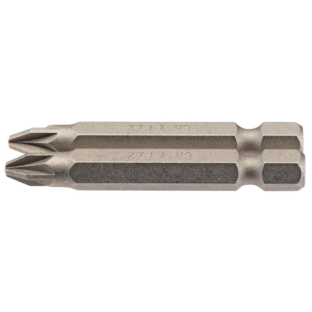 Draper PZ Type Insert Bit, 1/4" Hex, 50mm Long, No.2 (Pack of 2)  64228