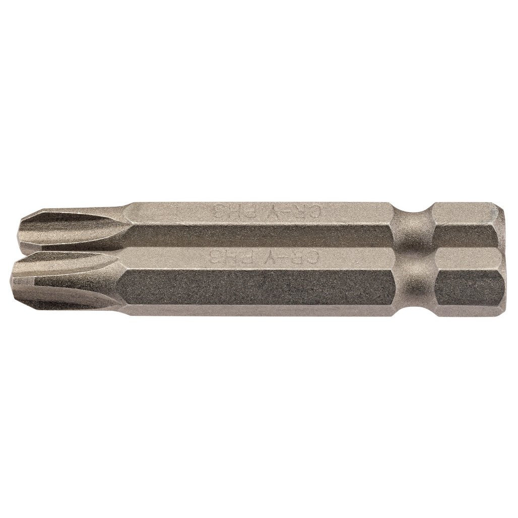 Draper Cross Slot Insert Bit, 1/4" Hex, 50mm Long, No.3 (Pack of 2)  64241