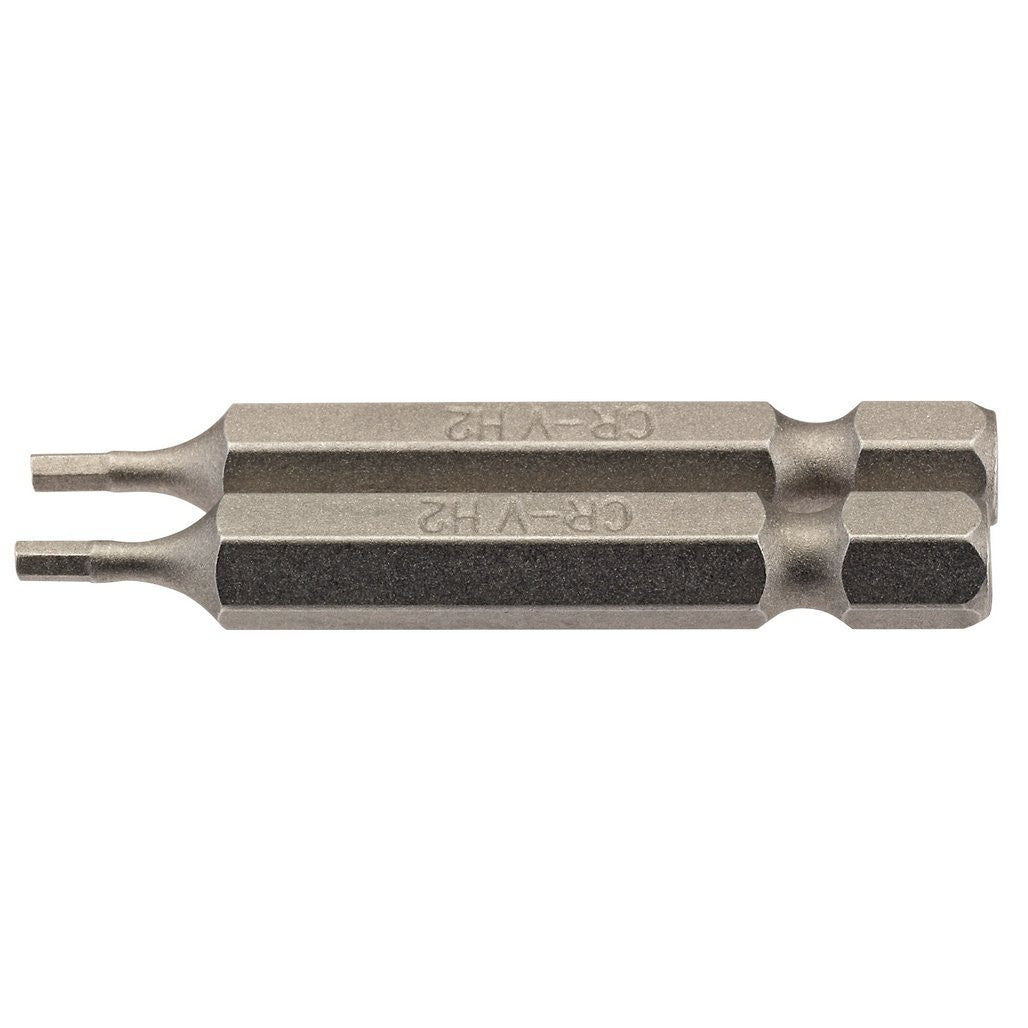 Draper Hexagonal Insert Bit, 2mm, 1/4" Hex, 50mm Long (Pack of 2)  64244