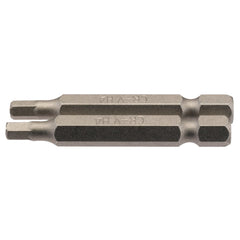 Draper Hexagonal Insert Bit, 4mm, 1/4" Hex, 50mm Long (Pack of 2)  64254
