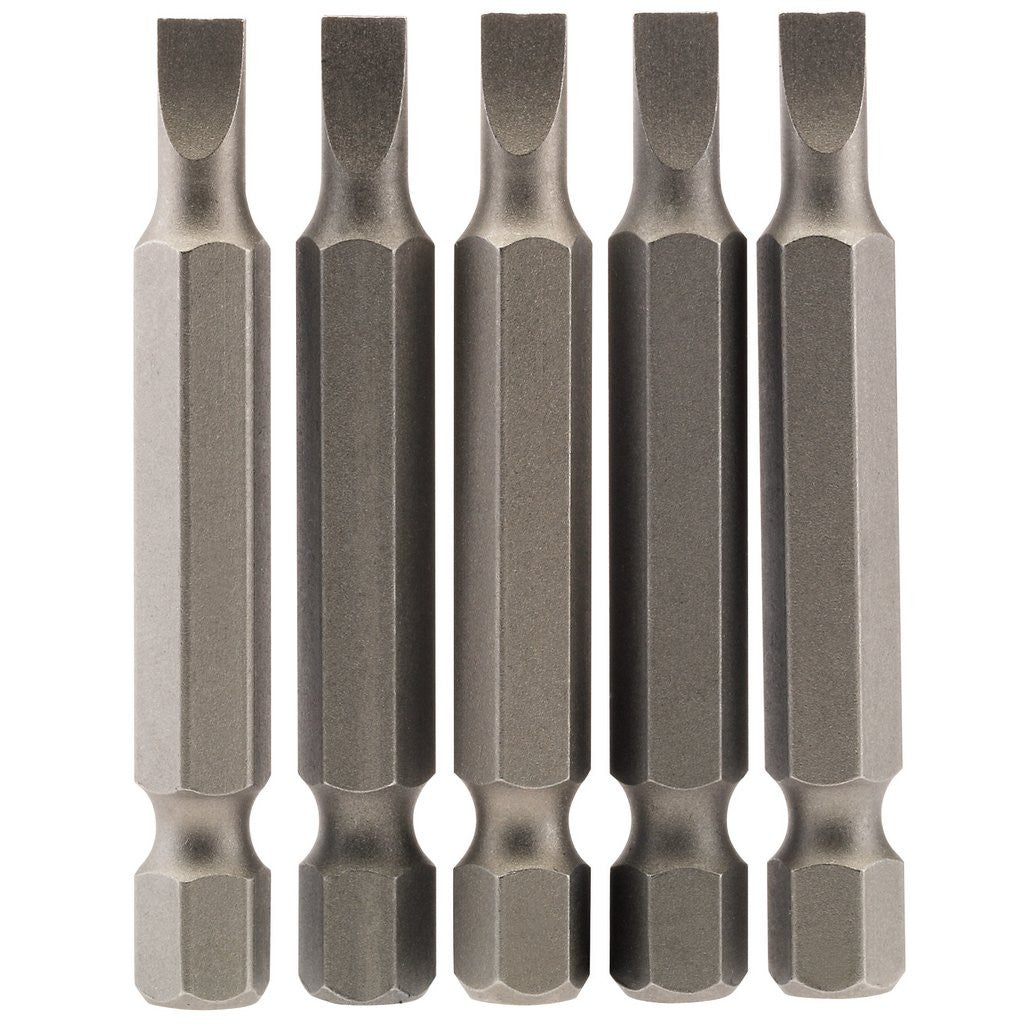 Draper Plain Slot Insert Bit, 4.5mm, 1/4" Hex, 50mm Long (Pack of 5)  64270