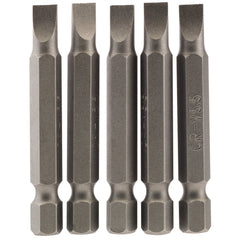 Draper Plain Slot Insert Bit, 5.5mm, 1/4" Hex, 50mm Long (Pack of 5)  64272