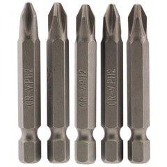 Draper Cross Slot Insert Bit, 1/4" Hex, 50mm Long, No.2 (Pack of 5)  64288