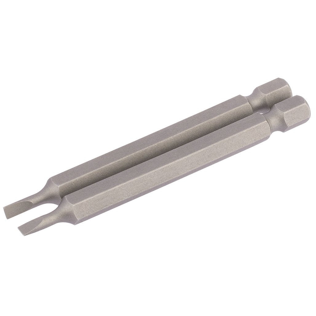 Draper Plain Slot Insert Bit, 3mm, 1/4" Hex, 75mm Long (Pack of 2)  64292