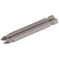 Draper PZ Type Insert Bit, 1/4" Hex, 75mm Long, No.1 (Pack of 2)  64311
