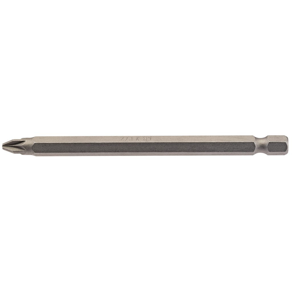 Draper PZ Type Insert Bit, 1/4" Hex, 100mm Long, No.2 (Pack of 1)  64362