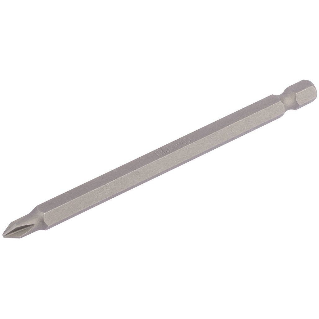 Draper Cross Slot Insert Bit, 1/4" Hex, 100mm Long, No.1 (Pack of 1)  64364