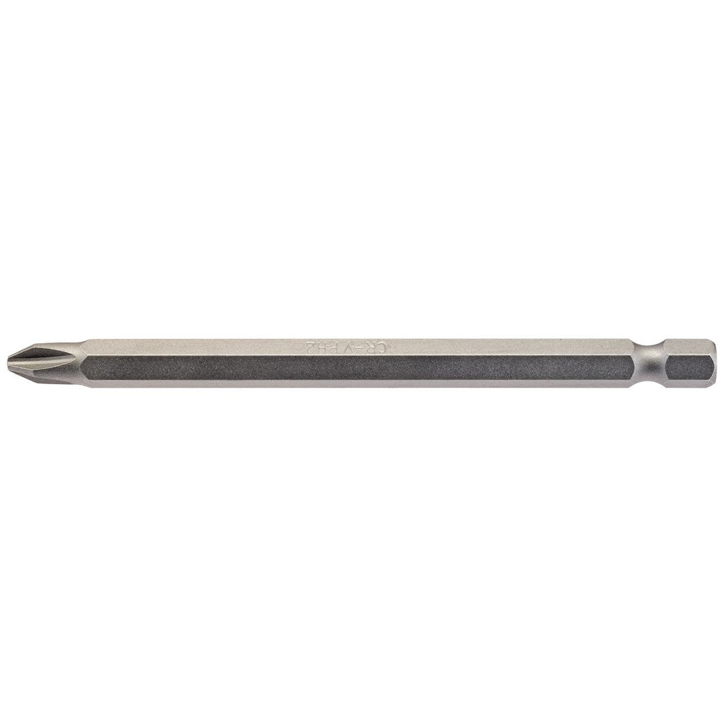 Draper Cross Slot Insert Bit, 1/4" Hex, 100mm Long, No.2 (Pack of 1)  64365