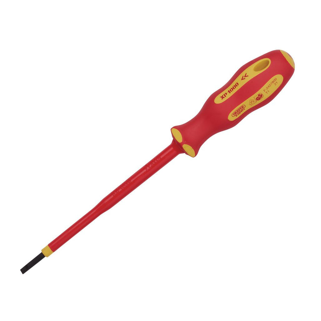 Draper XP1000® VDE Plain Slot Screwdriver, 3 x 100mm  64368