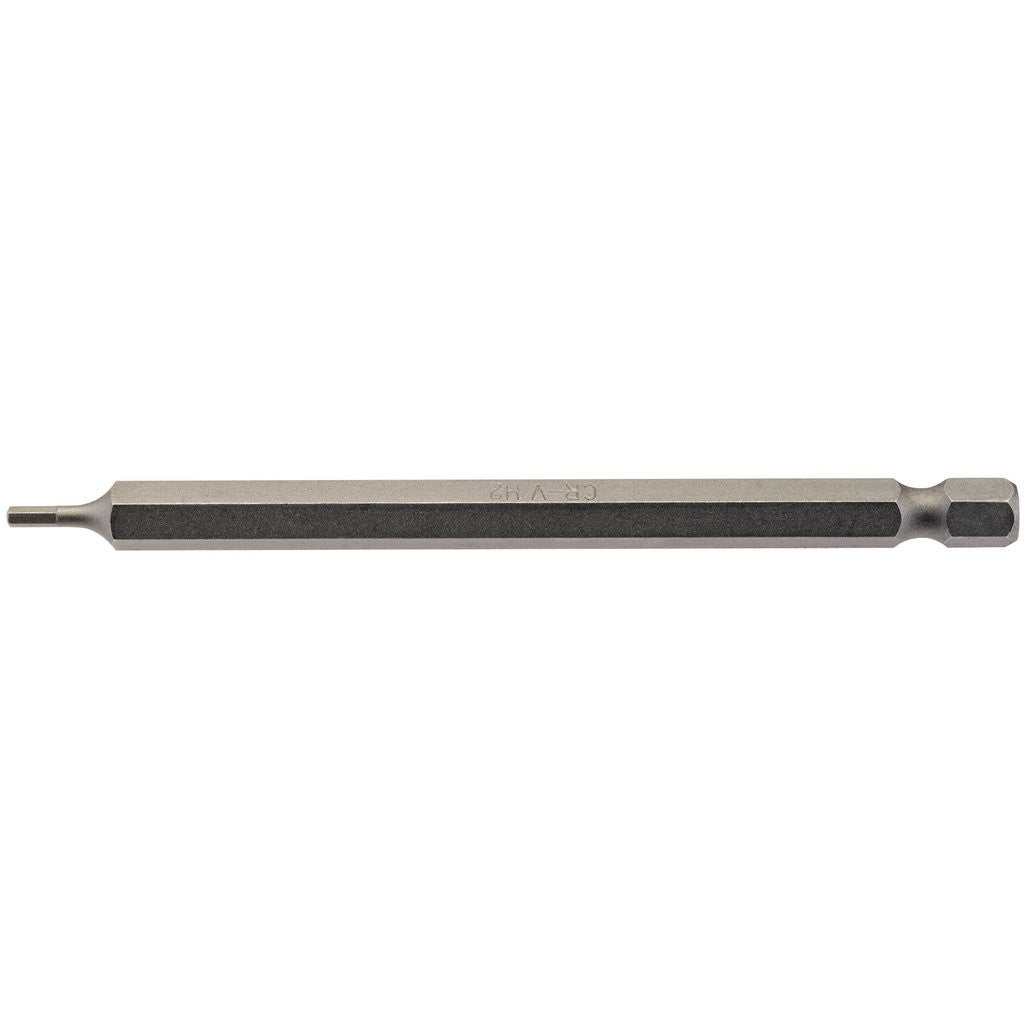 Draper Hexagonal Insert Bit, 2mm, 1/4" Hex, 100mm Long (Pack of 1)  64370