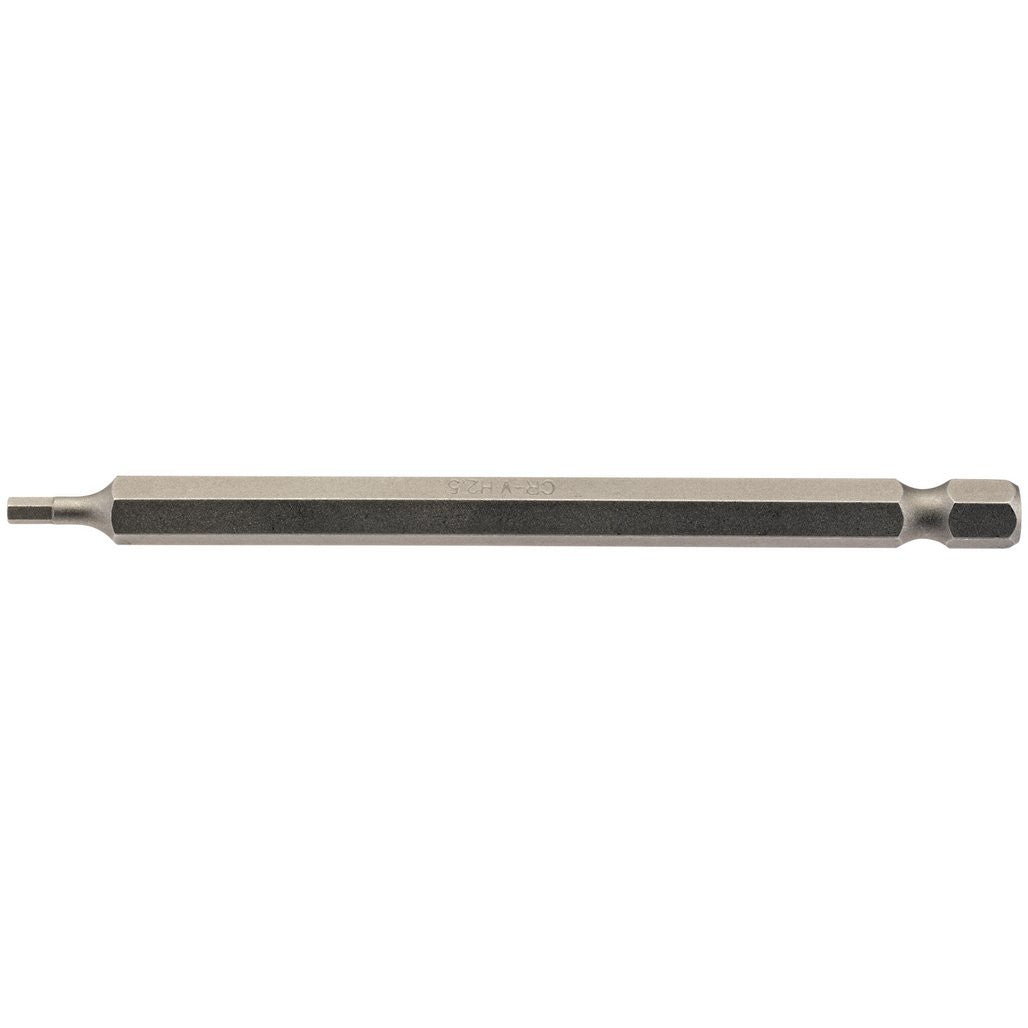 Draper Hexagonal Insert Bit, 2.5mm, 1/4" Hex, 100mm Long (Pack of 1)  64371